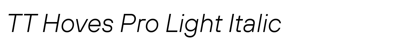 TT Hoves Pro Light Italic